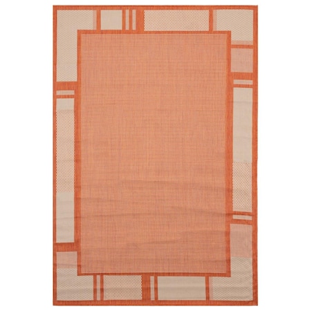 Manmade 7 ft. 10 in. x 10 ft. 6 in. Augusta Matira Terracotta Rectangle Oversize Rug MA3084302